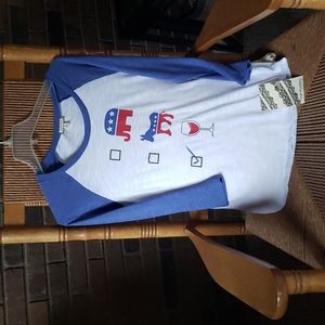 Eyeshadow wine party shirt,  size S